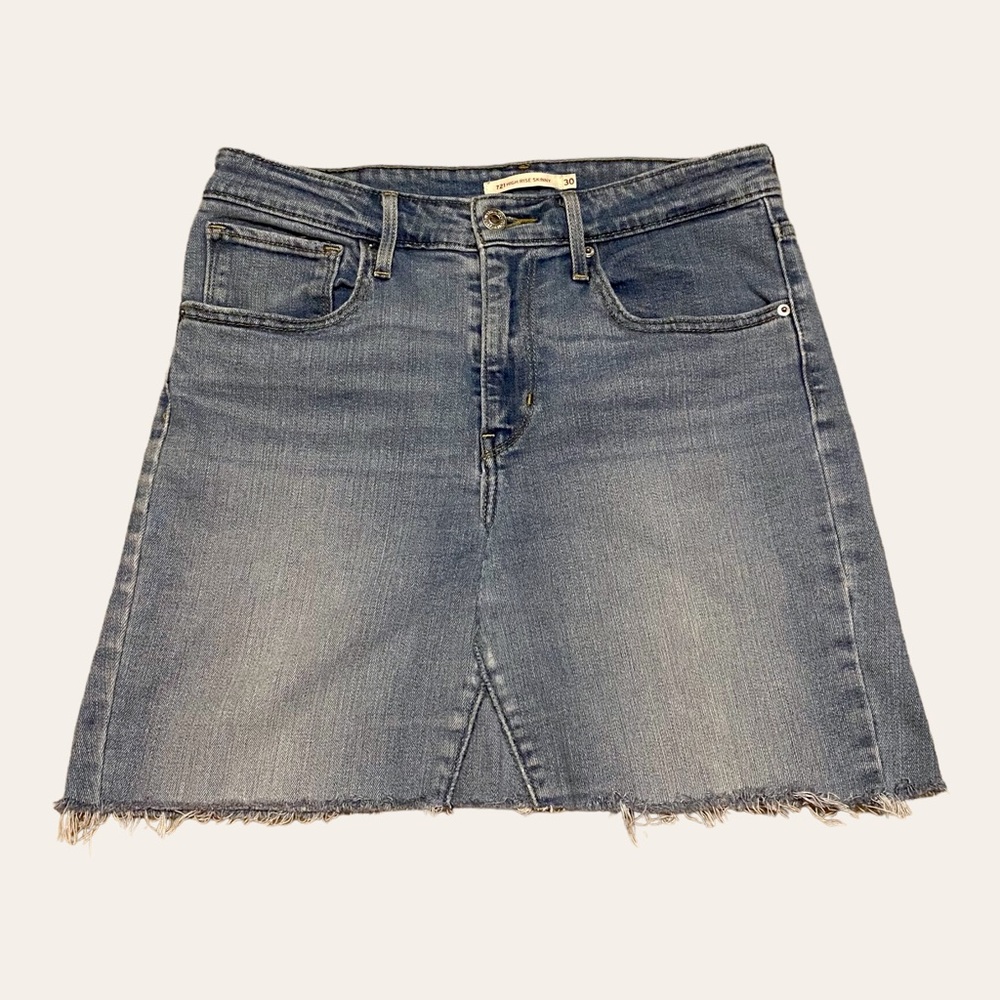Levi 721 Skinny Fit Denim Mini Skirt